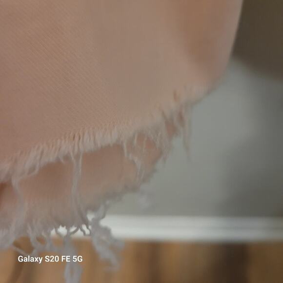 Mother Womens High Waisted Looker Ankle Fray Jeans Size 25 Pink Distressed - Picture 3 of 12